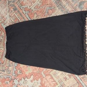 Black midi skirt